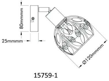 Globo 15759-1 - Nástenné bodové svietidlo MIKA 1xE14/25W/230V