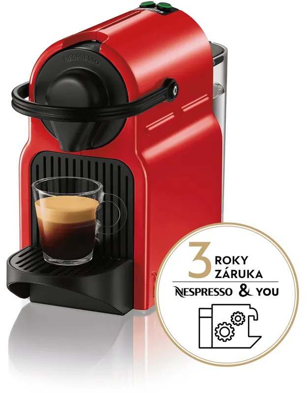 Kapsľový Kávovar Krups Nespresso Inissia XN100510 červený(rozbalené)