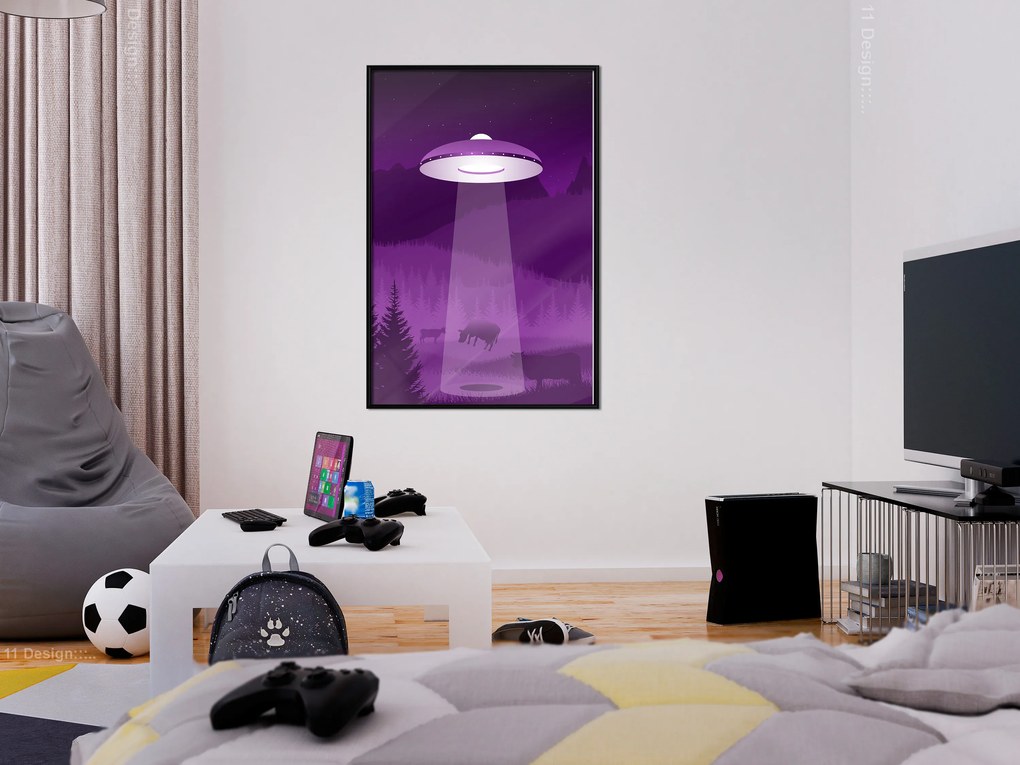 Artgeist Plagát - Ufo [Poster] Veľkosť: 20x30, Verzia: Čierny rám