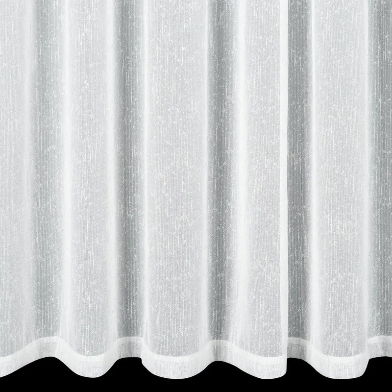 Biela záclona so striebornou niťou na krúžkoch KELLY 300 x 250 cm