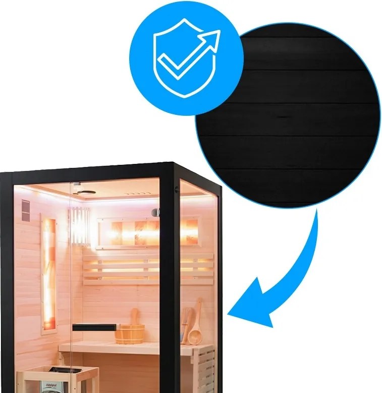 BPS-koupelny Fínska sauna Relax HYD-6717 120x120, 2 osoby