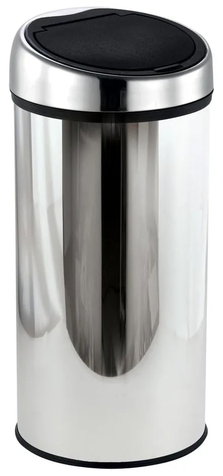 Dotykový oceľový odpadkový kôš v lesklo striebornej farbe 30 l – MSV