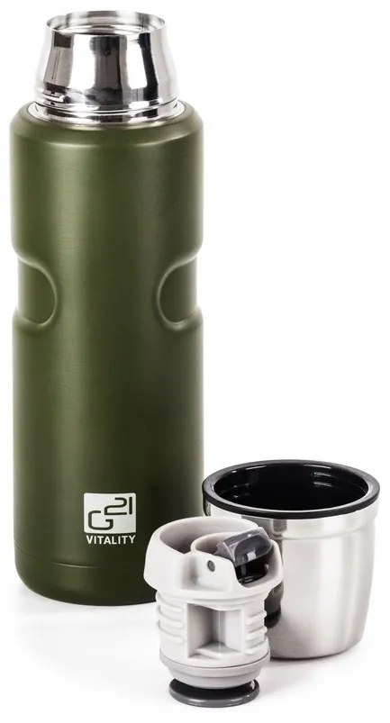 Termofľaša G21 na pitie, 500 ml, khaki zelená 60022402