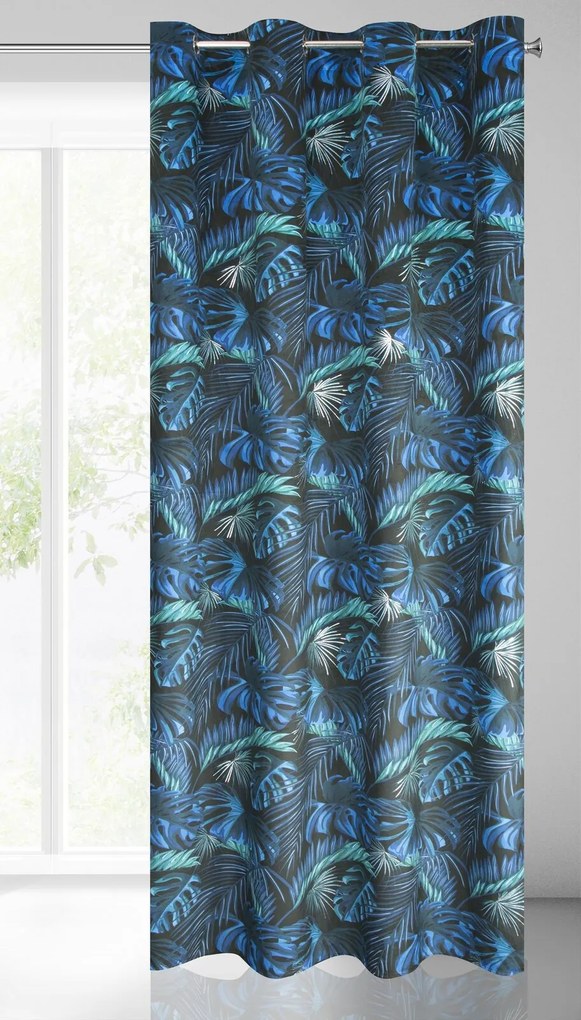 ZATEMŇOVACÍ ZÁVES NA KRÚŽKOCH LAZUR 140X250 CM VZOROVANÁ