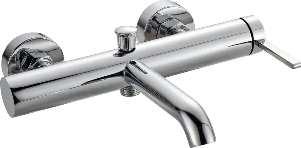 Invena Dropia, nástenná vaňová batéria, chrómová, INV-BW-15-001-J
