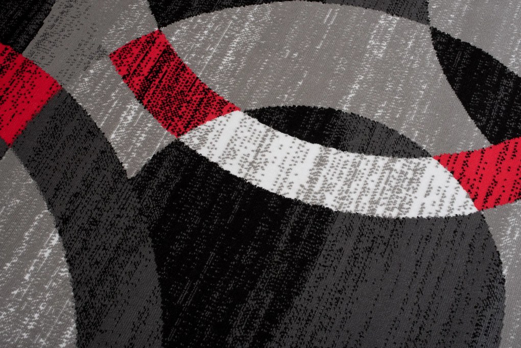 TA Koberec Z984B GRAY MAYA PP ESM Červený Obdĺžnikový Rozmer: 80x150 cm