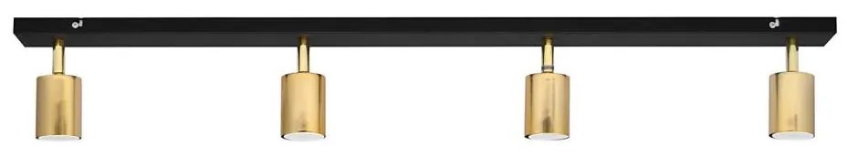 LED Bodové svietidlo TUNE 4xGU10/4,8W/230V zlatá/čierna