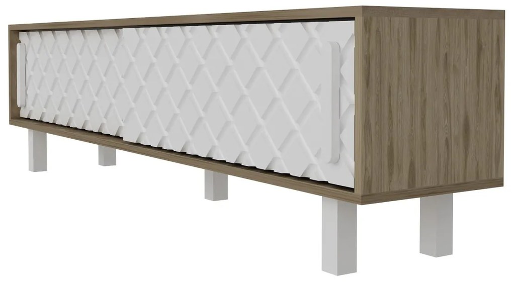 TV stolík ROB 180 cm biely/dub