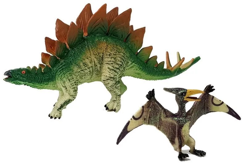 LEAN TOYS Sada figúrok dinosaurov - Stegosaurus, Pteranodon