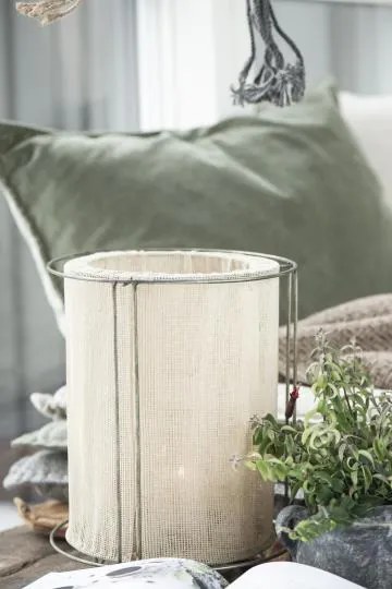 Lampáš na sviečku s látkovými stranami, vel.S