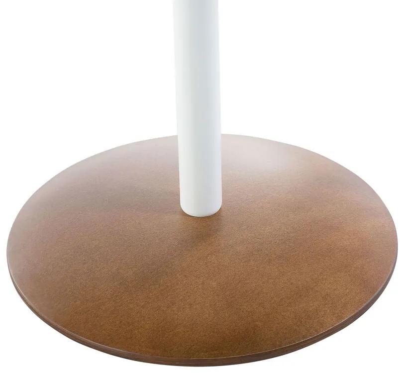 Odkladací stolík tmavé drevo/biela OREGON Beliani