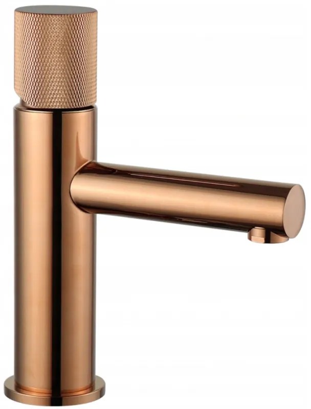 Mexen ELBA ONE - TLAČÍTKOVÁ BATERIA UMÝVADLOVÁ, Ružové zlato,74101-60