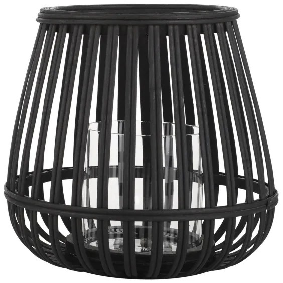 Eglo 422085 - Svietnik BUNAWAN 20x22 cm čierna/bambus