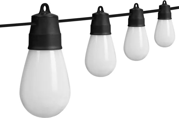 LED RGBIC solárny reťazec 15xLED/1,3W/3,7V 2200 mAh 8 m IP65 čierny + diaľkové ovládanie