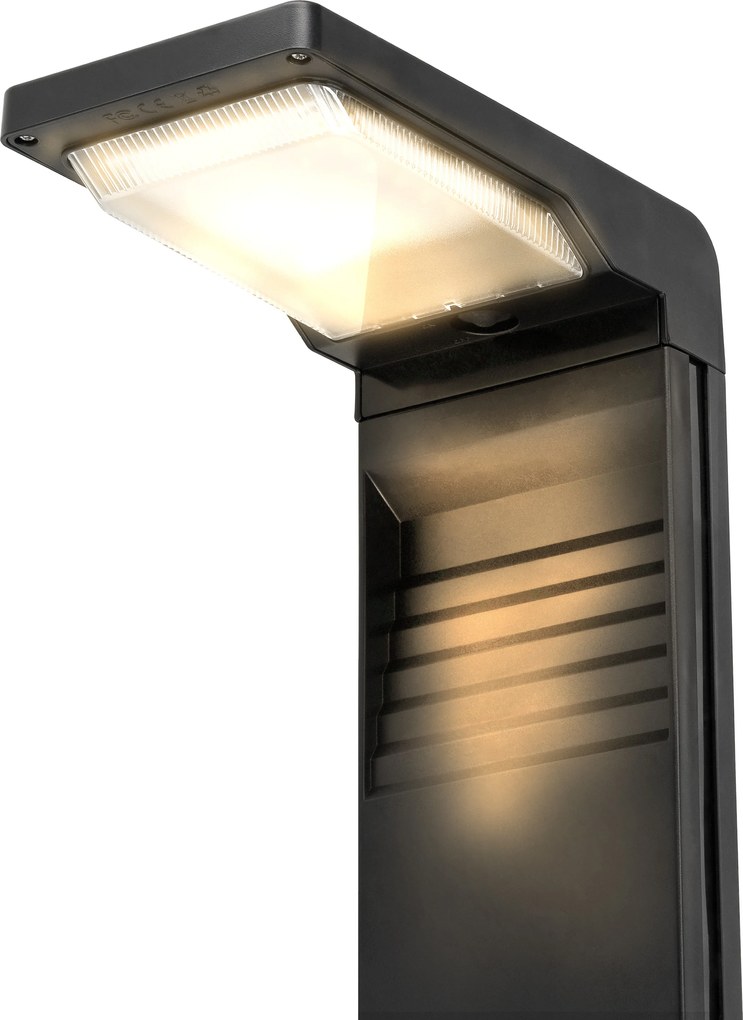 Solárna LED záhradná lampa na záhradný stĺpik so senzorom súmraku