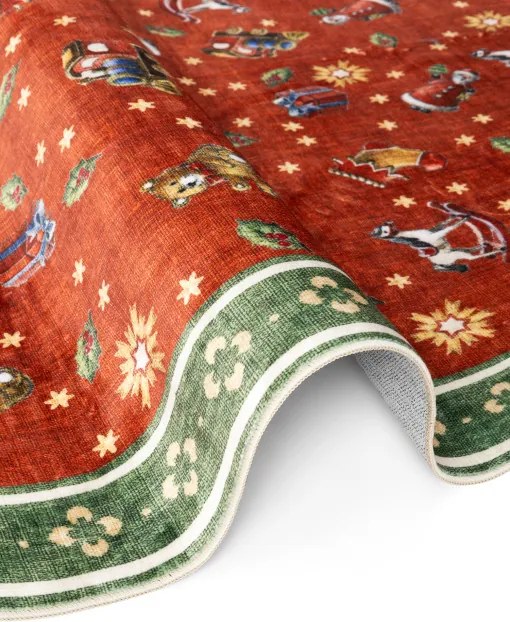 Koberec Villeroy & Boch Toy's Delight Nostalgic Noel červený / zelený kruh