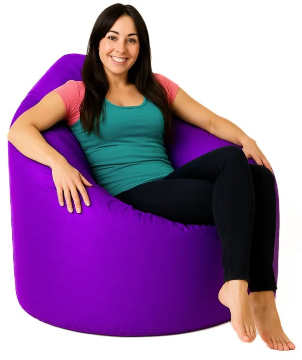 Sedací vak hruška fialová EMI