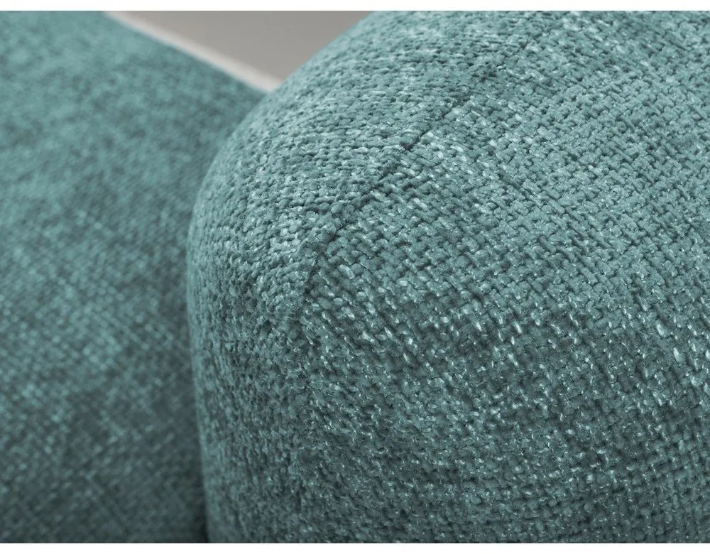 Modrá ženilková rozkladacia/s úložným priestorom rohová pohovka (ľavý roh/s leňoškou) Mele – Makamii