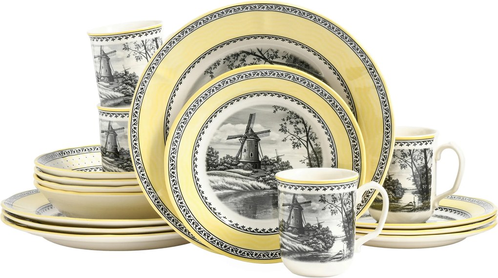 XXXLutz KOMBINOVANÝ SERVIS Windmühle Gelb 16-dielne Creatable - Online Only bytové doplnky - 007768064401