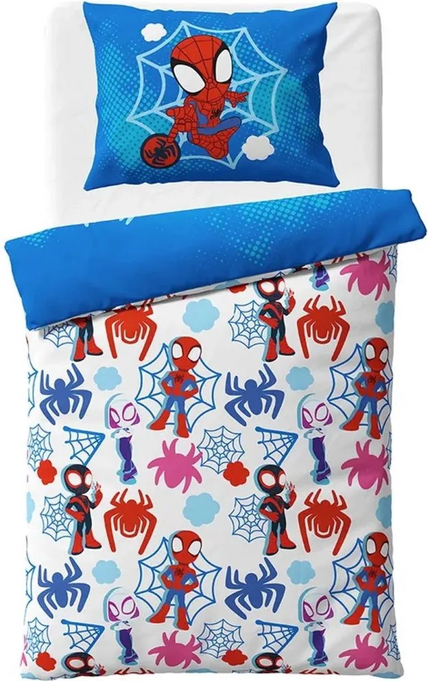 Obojstranné bavlnené posteľné obliečky Spidey a jeho úžasní priatelia - 100% bavlna - 70x90 cm + 140x200 cm