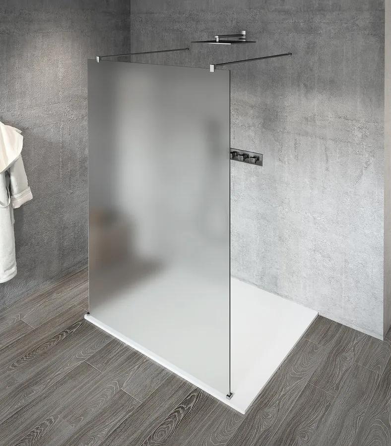 Gelco, VARIO WHITE jednodielna sprchová zástena na inštaláciu k stene, sklo nordic, 900 mm, GX1590-07