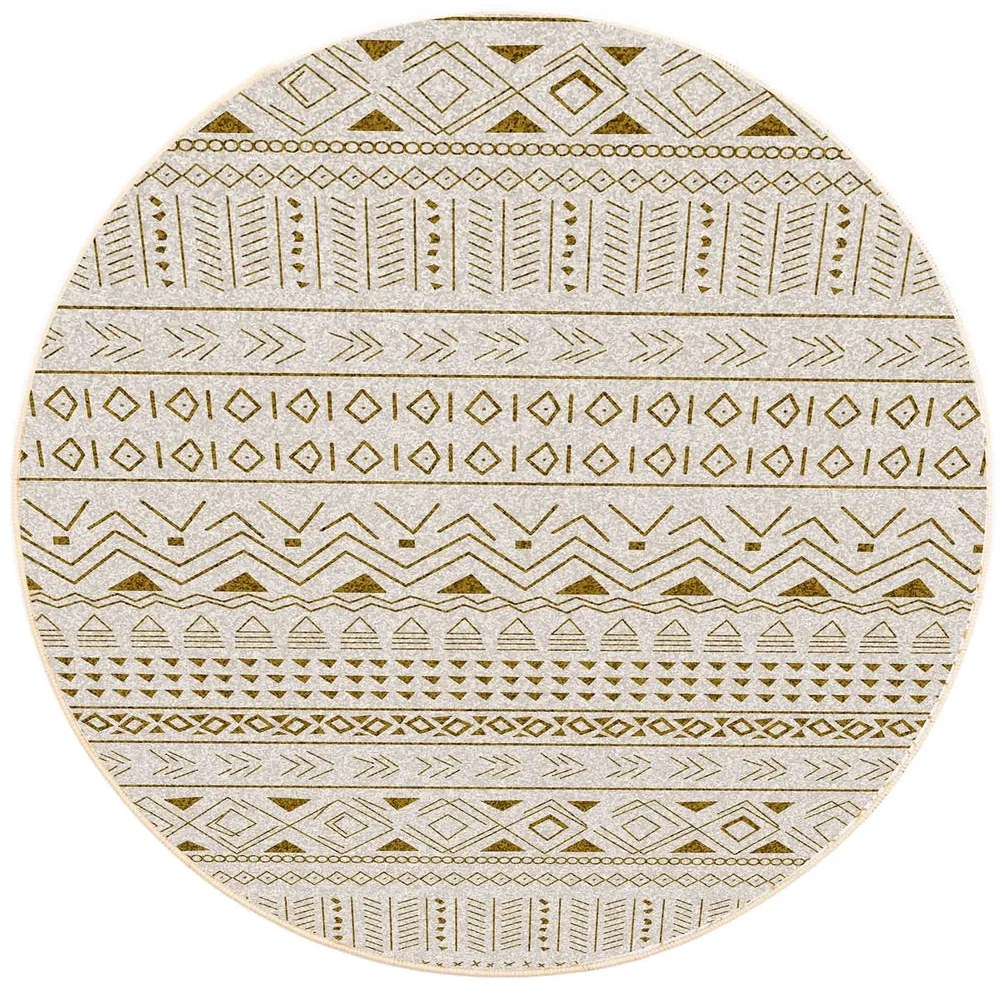 TZ Okrúhly vzorovaný koberec Sahara Rozmer: 90 cm