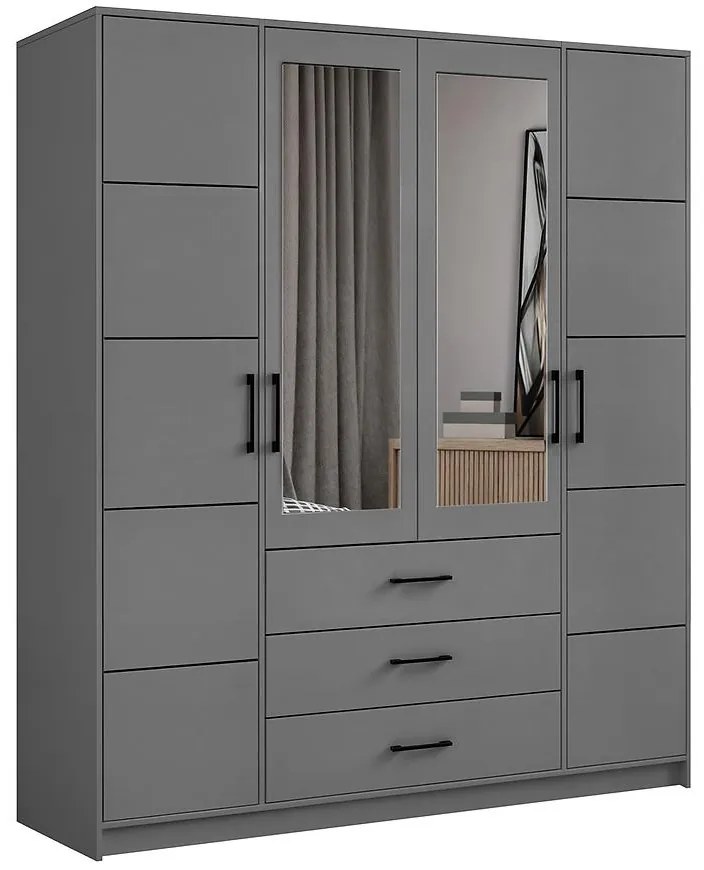 Skriňa Belluno 200 grafit