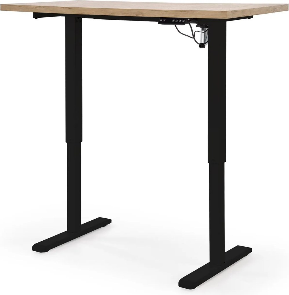 Výškovo nastaviteľný stôl B54 120 cm dub artisan/čierny