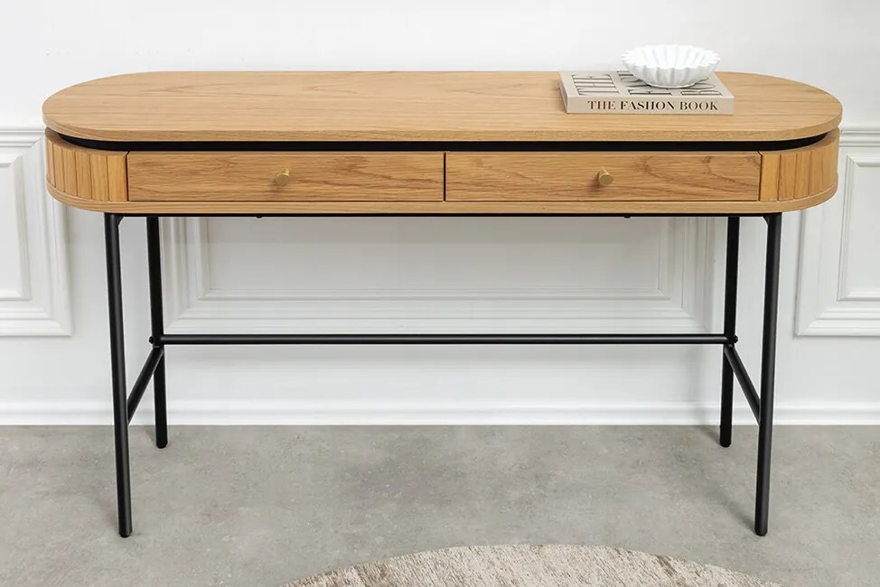 Moderný konzolový stolík Dalvik dubová dyha 120cm