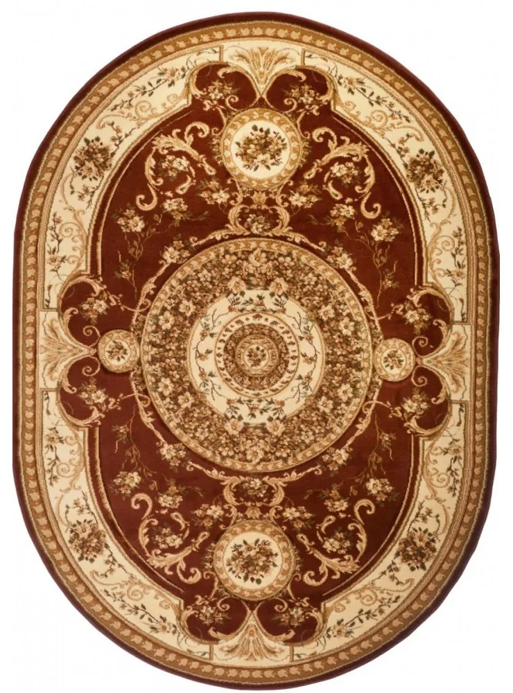 *Kusový koberec klasický vzor 3 hnedý ovál ., Velikosti 160x220cm