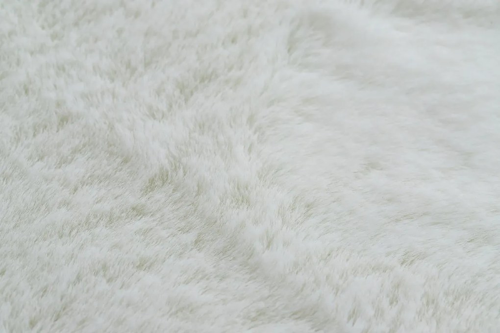 Guľatý koberec BUNNY biely