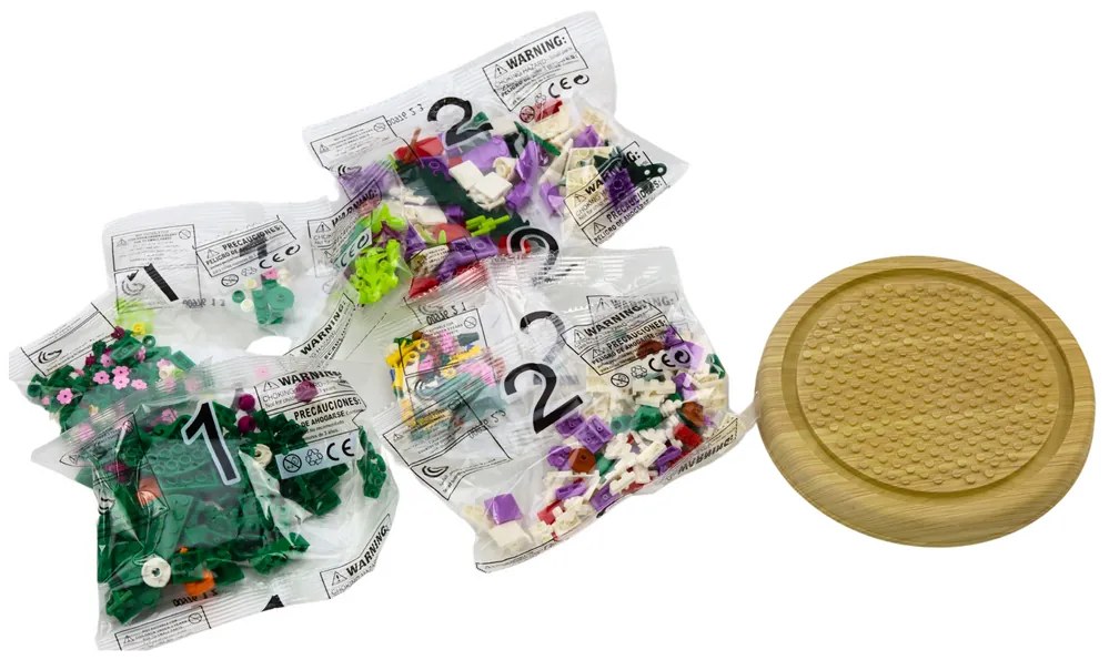 LEAN TOYS Stavebnica Kvety vo vitríne - 487 kusov