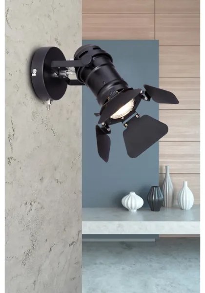 Globo 54650-1B - Nástenné bodové svietidlo EGON 1xGU10/50W/230V