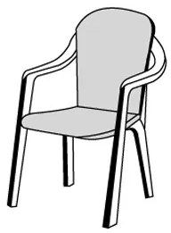 Doppler SPOT 129 monoblok vysoký - poduška na stoličku