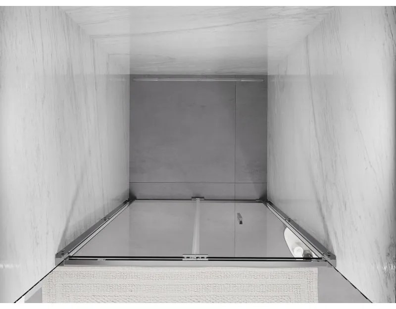 Mexen Exo, skladacie dvere do otvoru 90x200 cm, 6mm číre sklo, chrómový profil, 816-090-000-01-00