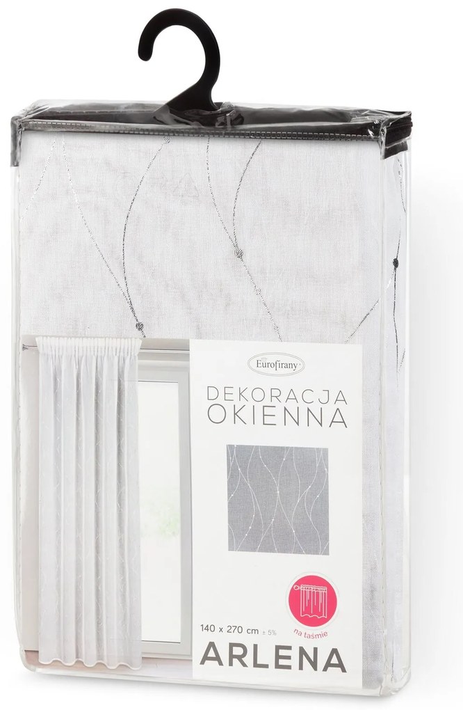 ZÁCLONA NA PÁSKE ARLENA 140X270 CM BIELA