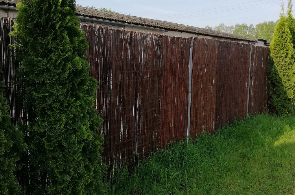 Prútená zástena na plot Výška plota: 140 cm, Dĺžka plota: 300 cm