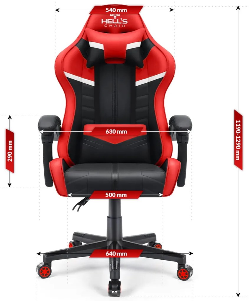 Herná stolička Hell's Chair HC-1004 RED