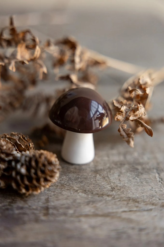 Storefactory Jesenná dekorácia Houba Bovik Brown 5 cm
