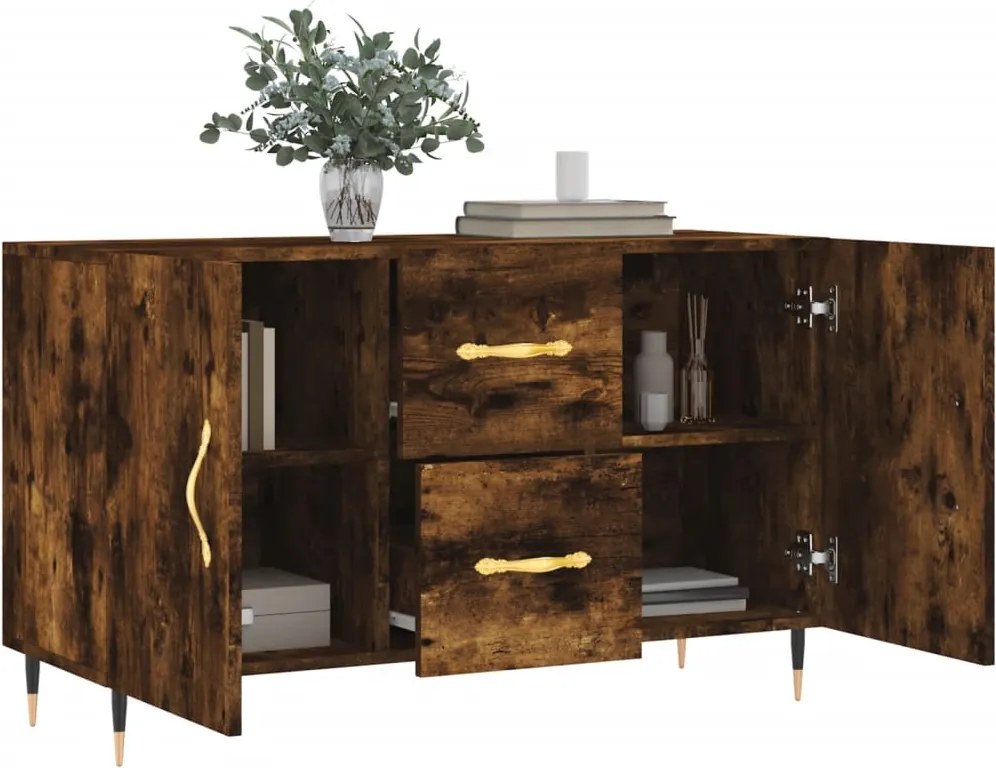 Multidom Komoda, tmavý dub 100x36x60 cm, kompozitné drevo