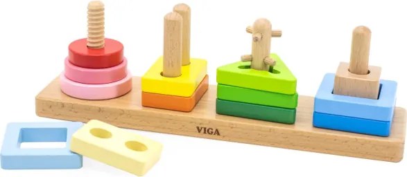 Kocky s triedičom tvarov Viga 44685 geometrické obrazce