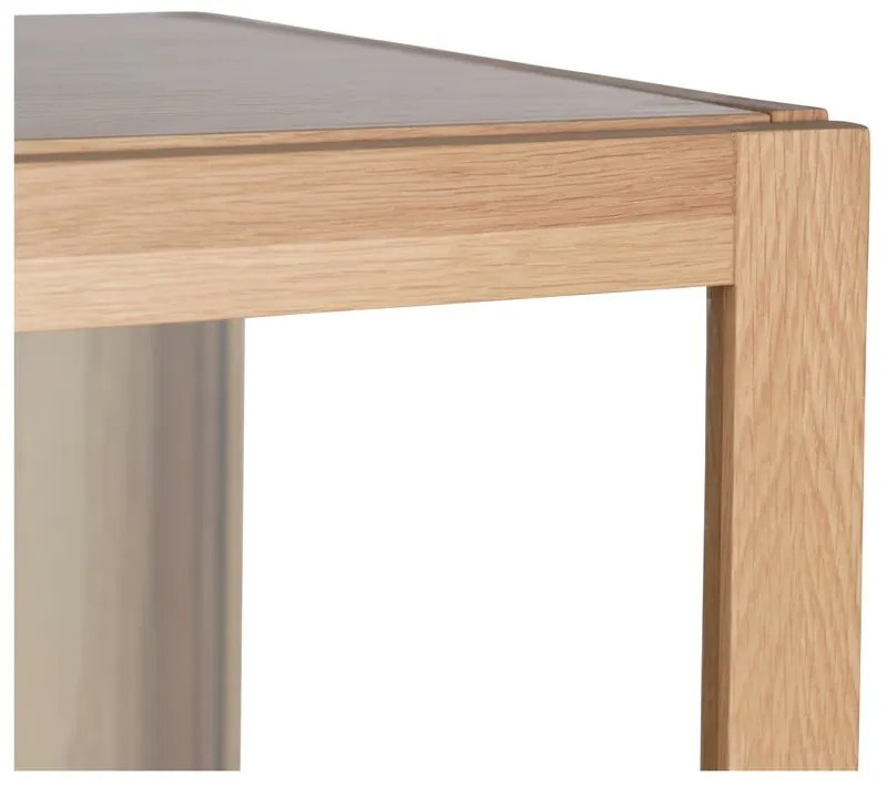Vitrína z dubového dreva v prírodnej farbe 88x140 cm Elba – Unique Furniture