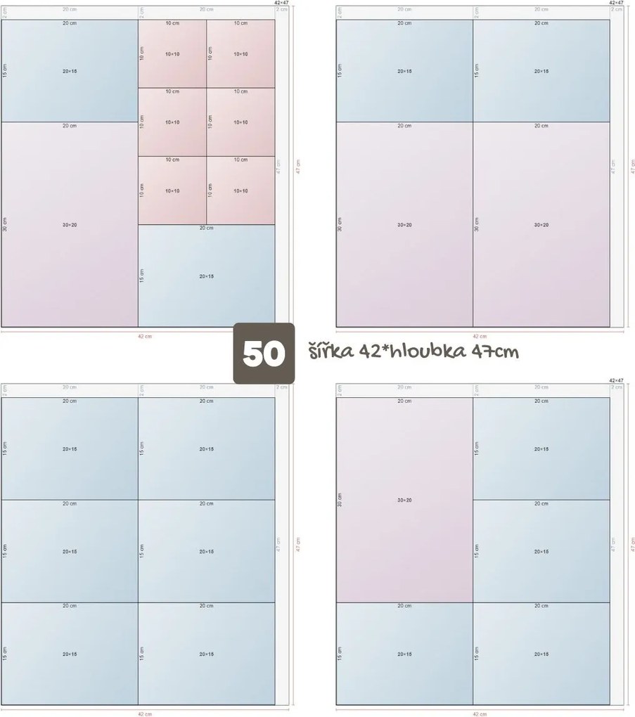 usporadejto.cz Drevený organizér do vysokého šuplíka, VASKY - M (20 x 15 x 15 cm)