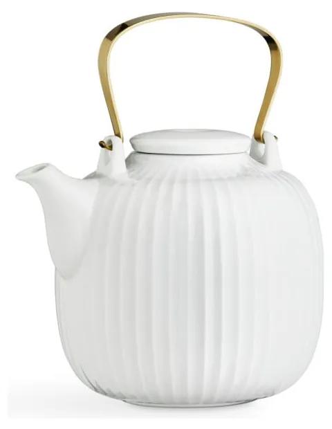 Biela porcelánová čajová kanvica Kähler Design Hammershoi, 1,2 l