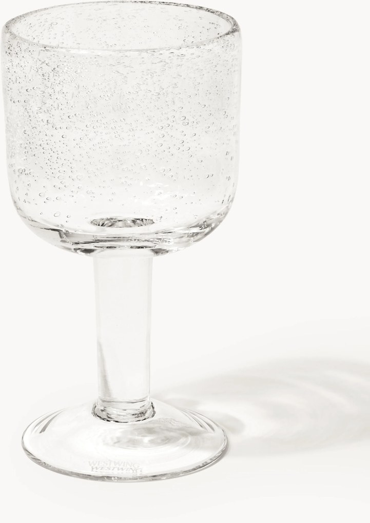 Ručne fúkané poháre na víno so vzduchovými bublinkami Hippolyte, 4 ks