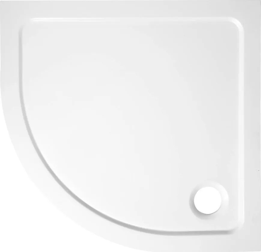 Aqualine TECMI sprchová vanička z liateho mramoru, štvrťkruh 90x90x3cm, R55 PQ559