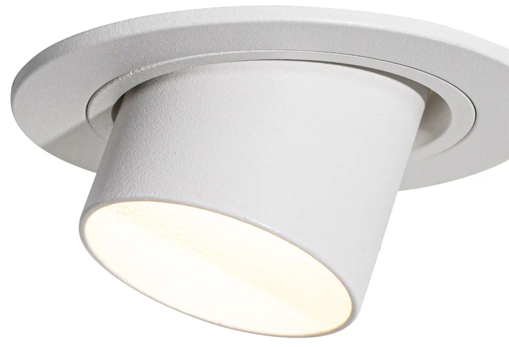 Sada 6 zapustených bodových svetiel biela GU10 35 mm okrúhle naklápacie - Installa