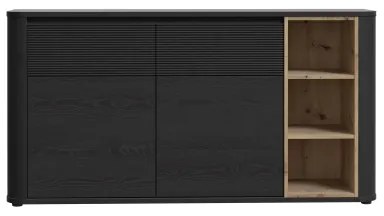 Komoda INAR čierna/dub