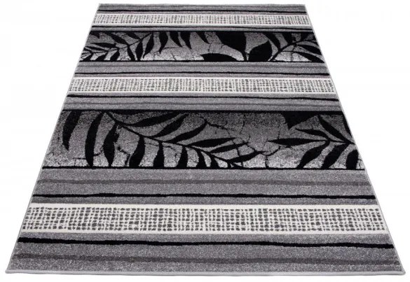Koberec Sumatra H093A Carving Leaves sivý