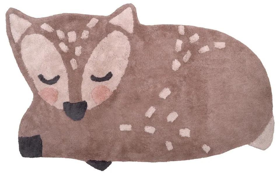 Detský bavlnený ručne vyrobený koberec Nattiot Deer, 70 x 110 cm